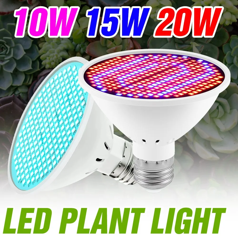

20 Вт E27/E26 светодиодная лампа для выращивания растений полного спектра, лампа для выращивания растений 220 В для комнатных растений, цветов в горшках, сочное заполняющее освещение 110 В
