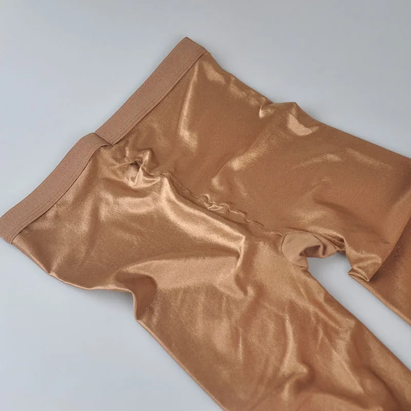 Meias femininas collants brilhantes sexy forma de cetim meia-calça verão pernas finas meias anti gancho suavemente boate meias