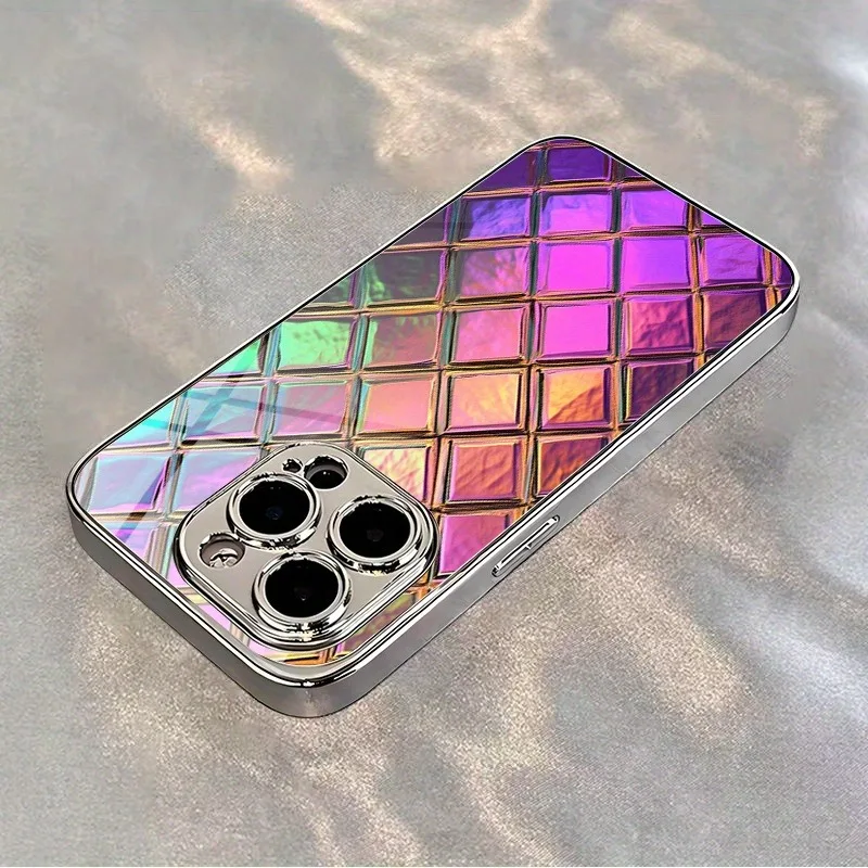 เคสโทรศัพท์มือถือลายตารางสีนีออนรูปทรงข้าวหลามตัด สำหรับ vivo V50 V40 Y29 V30E Y28 V30 V40E Y78 V29E Y78 Y36 Y35 V27E V29 Pro Plus Lite 4G5G