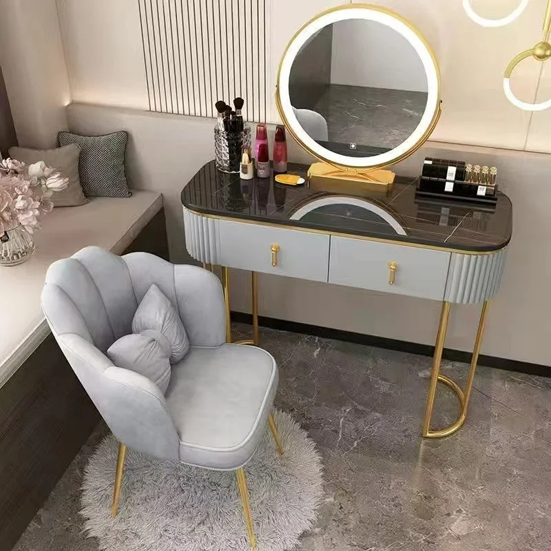 Light Luxury Dressing Table Simple Modern Makeup Tables for Small Family Vanity Desk Dressers for Bedroom Furniture with Mirror