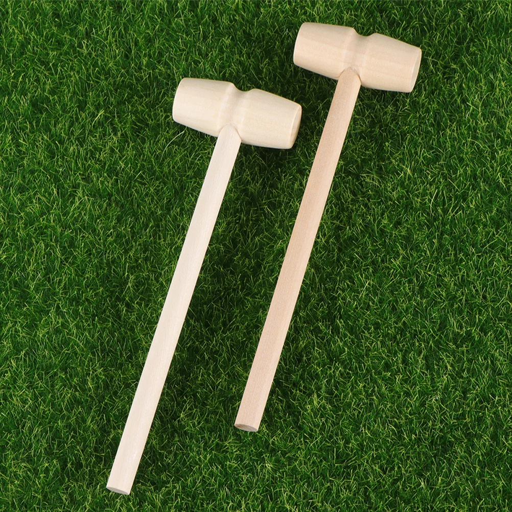 15 قطعة مطرقة خشبية صغيرة للأطفال مطرقة قوية سطح أملس الكراك كراب جراد البحر قذيفة الأطفال قصف اللعب أداة #5