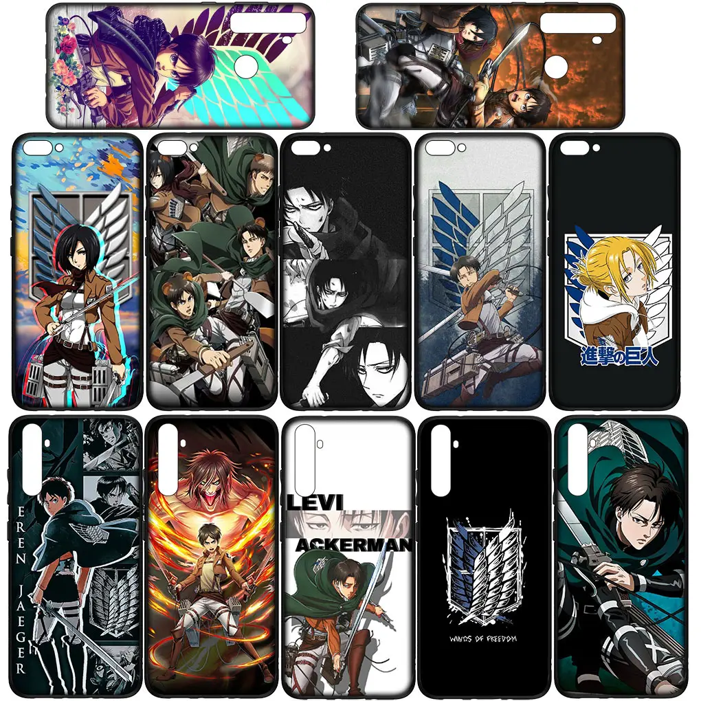 Attack on titan Eren Jaeger Levi for VIVO Y20 Y21 Y33S Y20i Y02 Y16 Y22S Y27 Y21T Y33T Y35 Y36 Y53S Y70 Y76 Y77 Y78 Phone Case