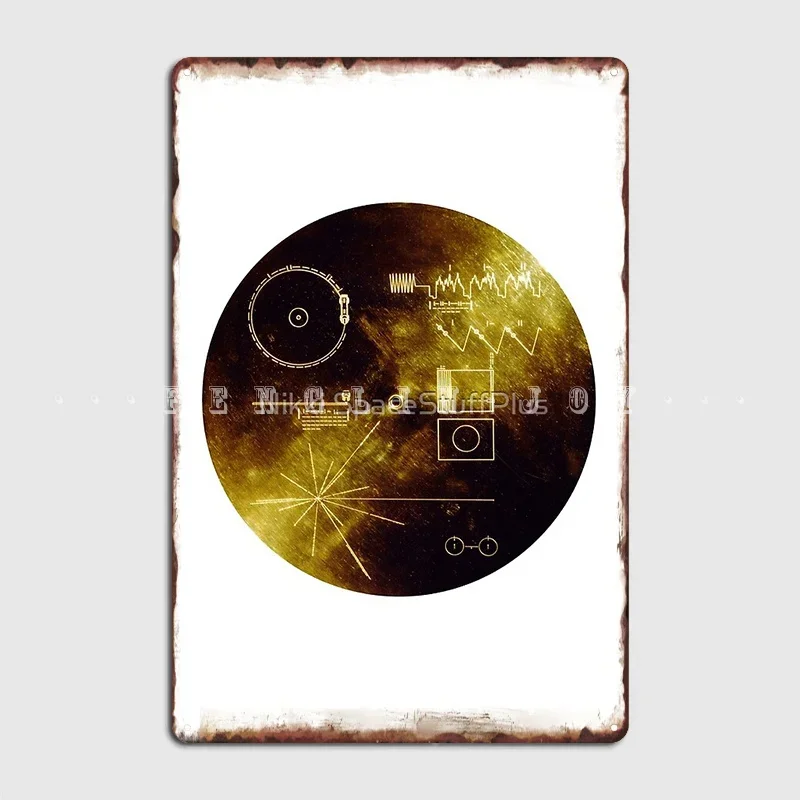 The Voyager Golden Record! Metal Sign Club Home Create Garage Decoration Tin Sign Posters