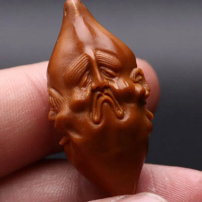 authentic-natural-olive-pit-hand-carved-single-bead-pendant-with-four-emotions-joy-anger-sorrow-happy-for-men-daily-wear-gift