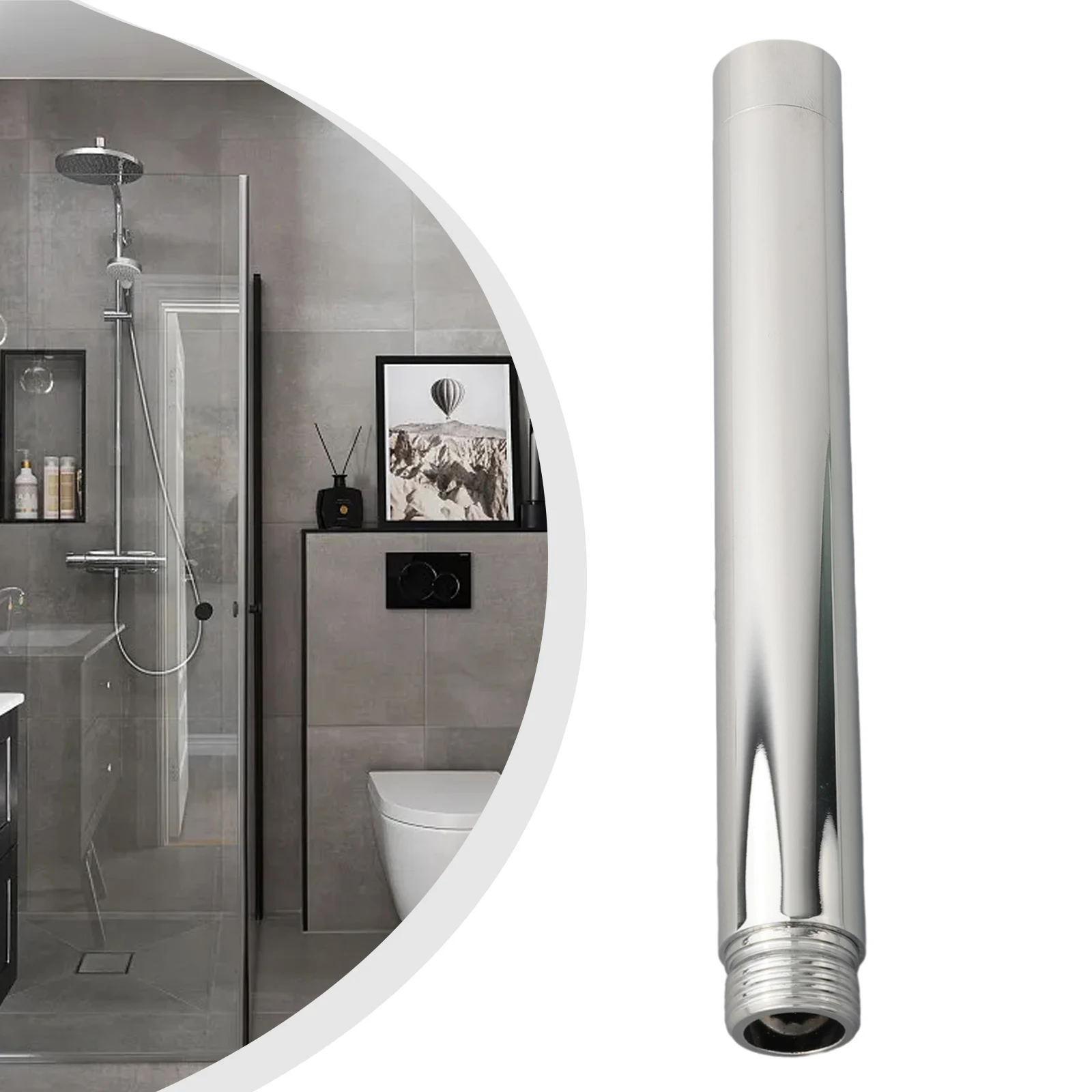 

Practical Useful Extension Pipe Pipe Shower Head Tool Chrome G1/2" 10\" G1/2\" 10\\\" G1/2\\\" Handheld 12\\\"