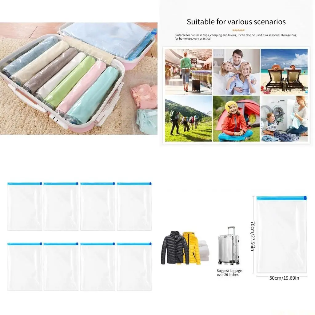 

X90D 1/5/8 шт. дорожные компрессионные сумки, дорожные компрессионные сумки, вакуумная упаковка, экономия пространства, сумка на