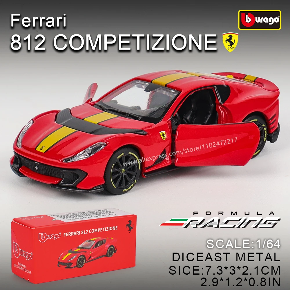 Bburago Ferrari 812 COMPETIZIONE series Multiple styles high precision model Car Model Collection Kids Xmas Gift Toys for Boys