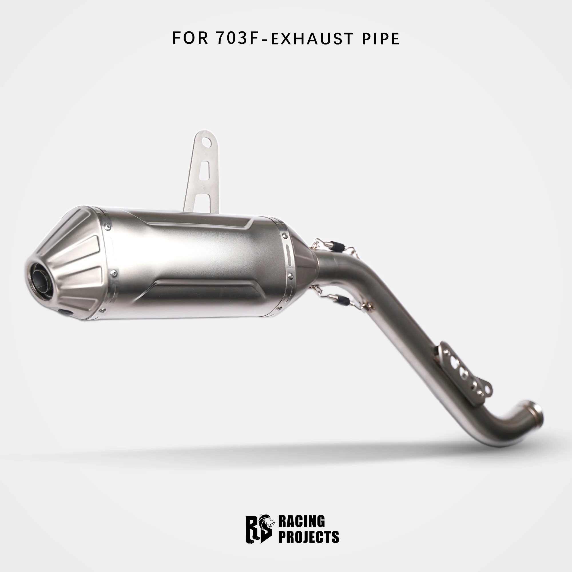 RS Middle Rear Exhaust System For ZONTES 703F 2023-2025 Stainless Steel High Flow Bolt-On No-Drill Direct OEM Fit