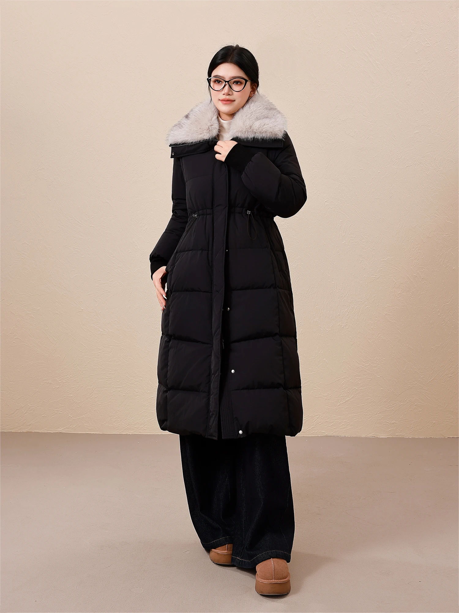 

Зимняя женская куртка-пуховик Egg Sister больших размеров, теплая, универсальная, для работы, со съемным капюшоном, с высокой талией, длинными рукавами, на молнии