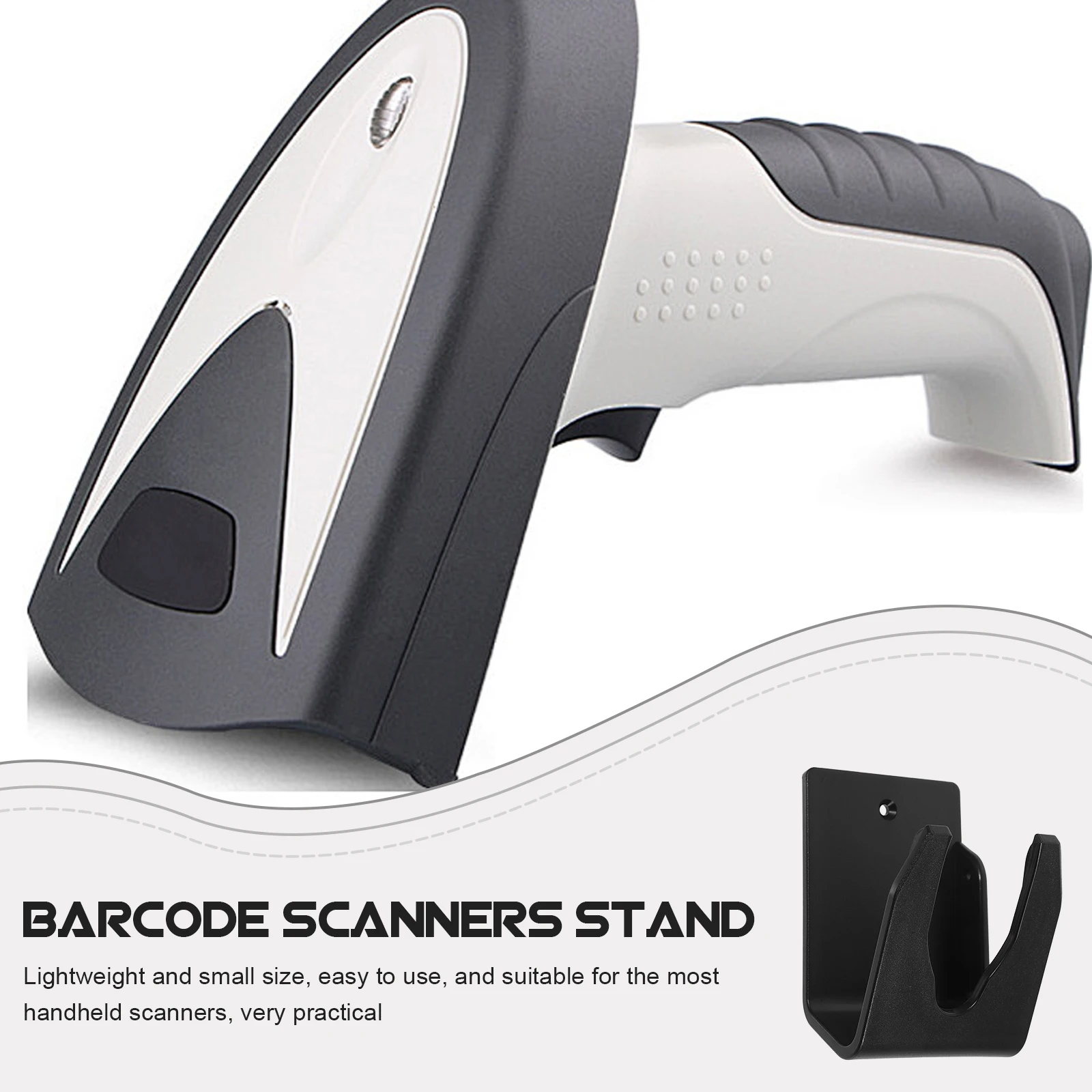 

1Set Barcode Scanner Holder Stand Plastic Stable Base for Desk Use Suitable for Handheld Readers Barcode Holder