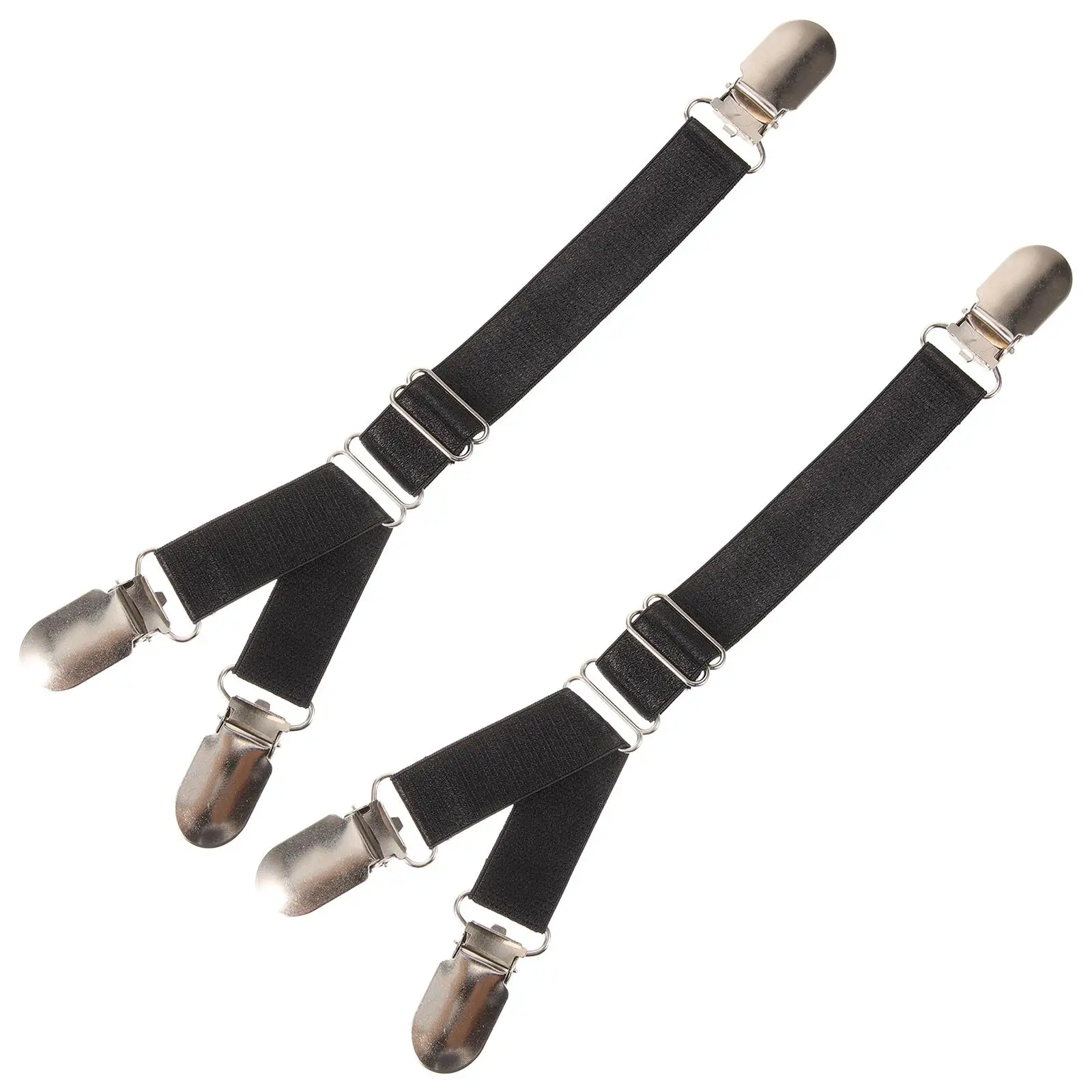 2 Pcs Gourd Buckle Y Sock Clip Pieces 1 Set (wj84-y-2 + Buckle-black) Woman Metal Garters