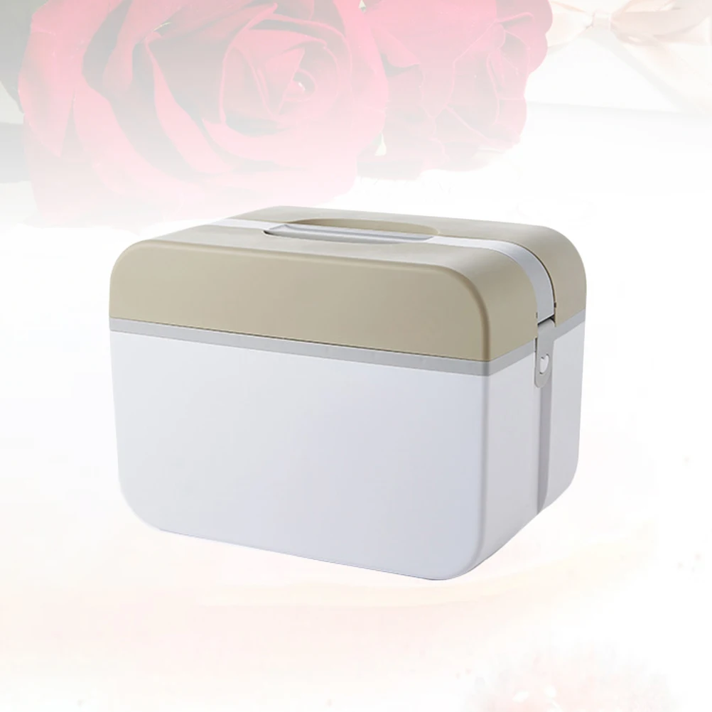 Plastic First Aid Kit Double Layer Medium 5235 Brown Portable Multi-Functional Medicine Storage Box for Home Office Outdoor