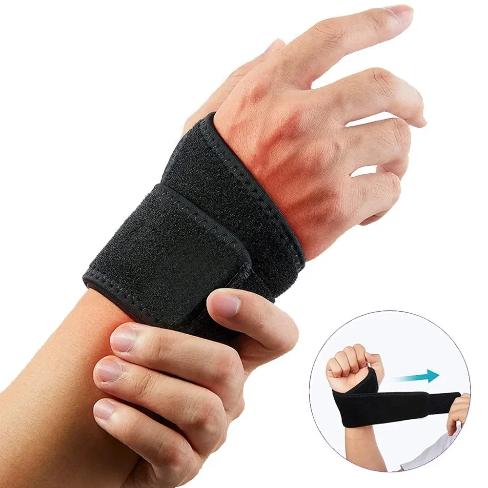 1Pc Gym Wrist Band Sports Wristband New Wrist Brace Wrist Support Splint Fractures Carpal Tunnel Wristbands for Fitness