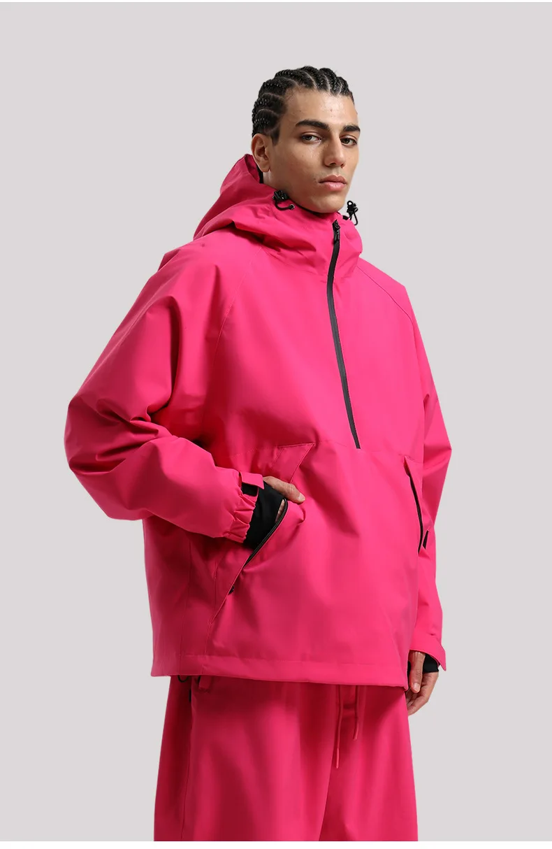 Gsou Snow 2025, neue Unisex-Snowboardjacke, Kapuzenpullover, wasserdicht, atmungsaktiv, lockere Passform, professioneller Skianzug für Männer und Frauen – Detail 15