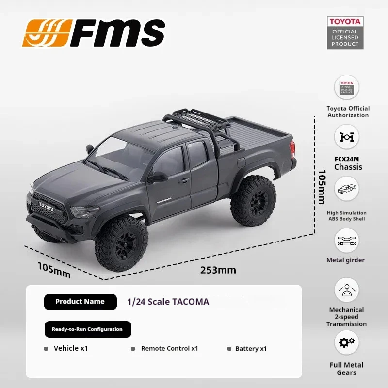 

FMS TACOMA Fcx24m Simulation 1/24 Scale Rc Climbing Car Toy Car Simulation Off-Road Remote Control Truck 2.4ghz Hobby Grade