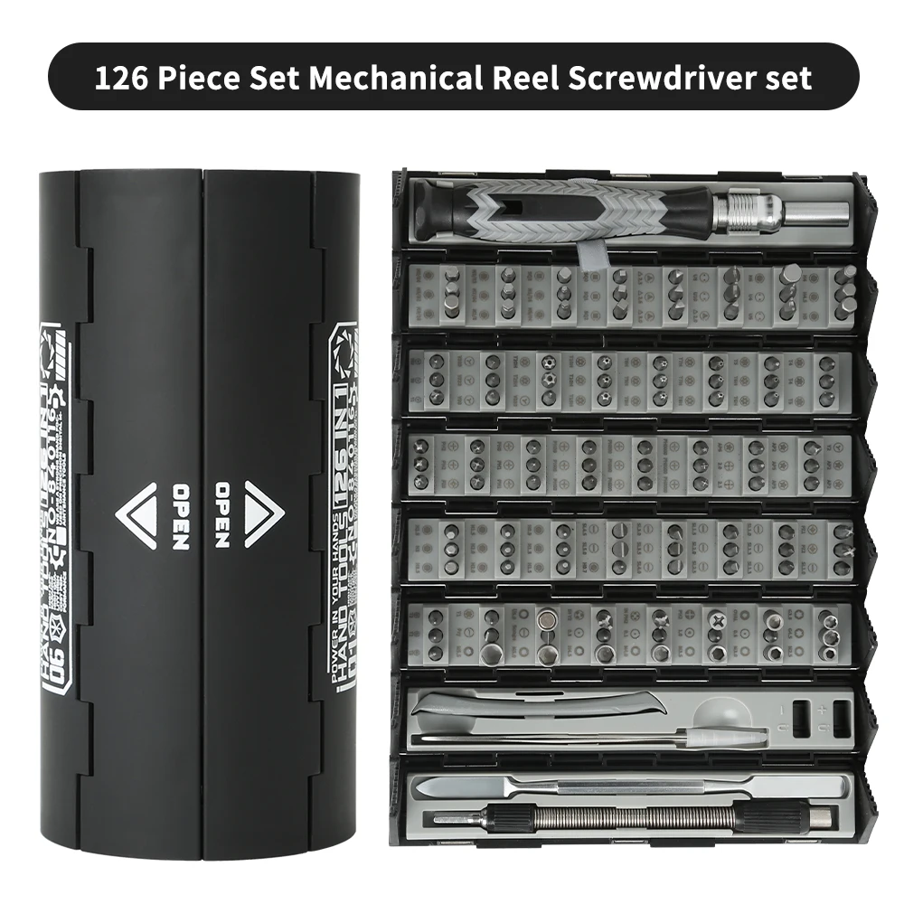 126 in 1 schroevendraaierset Precisie handmatige handgereedschapsset Magnetisch mini klein bit voor Xiaomi mobiele telefoon reparatie thuis pc-horloge