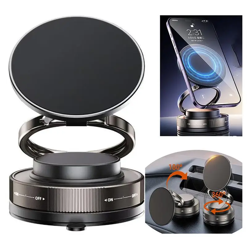 

Magnetic phone holder 360 ° adjustable and foldable, strong suction cup vacuum suction portable Dashboard Phone Bracket for ca