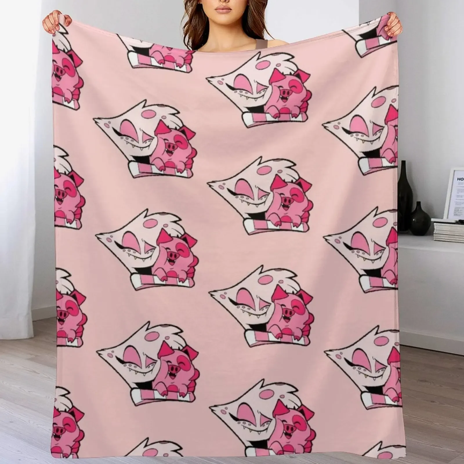 

Angel Dust and Fat Nuggets Throw Blanket For Baby Furrys manga Extra Large Throw Blankets