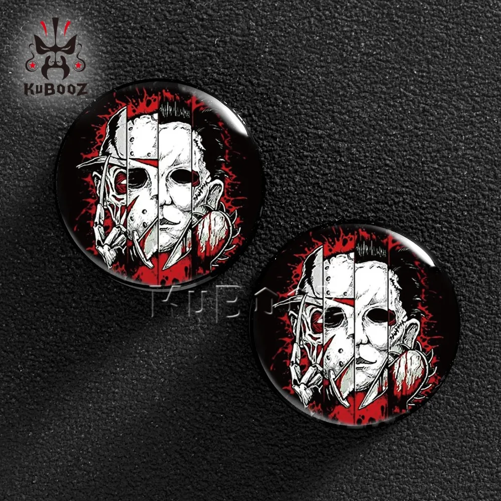 KUBOOZ Stylish Acrylic Boy Logo Ear Tunnels Plugs Earring Body Piercing Jewelry Gauges Expanders Stretchers 2PCS