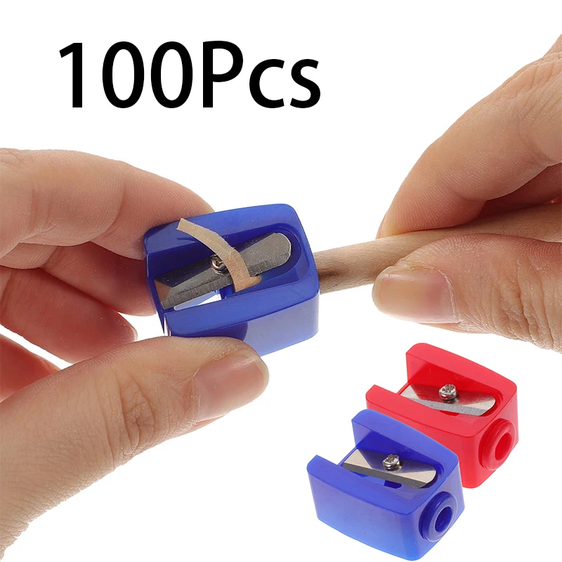 100Pcs Makeup Plastic Eyebrow Pencil Sharpener Cosmetic Lip Liner Pencil Sharpener