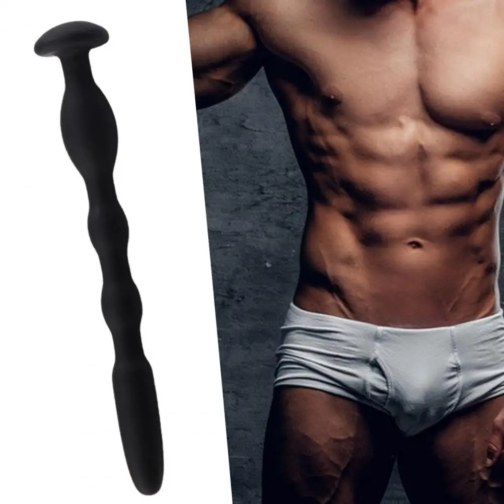 Penis Catheter Burr Free Round Head Flexible Urethral Sounding Rod Adult Sex Toy Black Urethral Sounds Penis Plug for Beginner