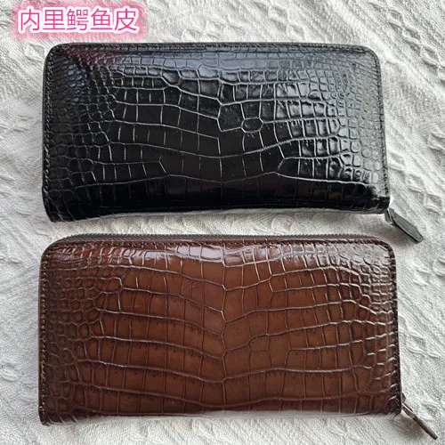 2025 New Designer Luxury Full Crocodile Leather Men Wallets Business Genuine Leather Man Clutch Bag Large Capacity Wallet  45