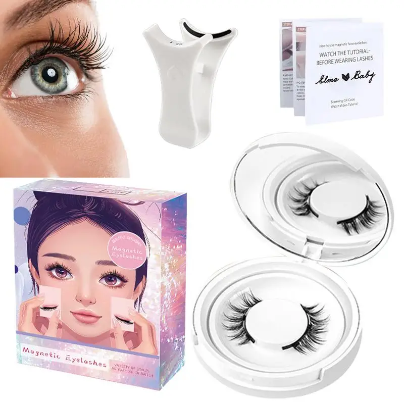 

Magnetic Eyelashes 3D Mink Eyelashes Natural Artificial False Lashes Magnetic Natural Curler False Extension Makeup Eyelash Eye