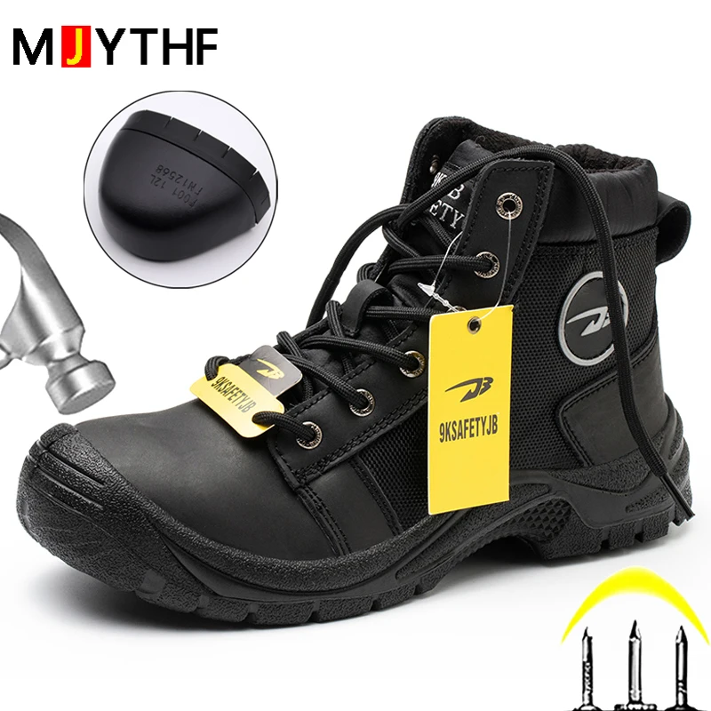 Quality Men Safety Shoes Work Boots Steel Toe Shoes Anti-Smash Indestructible Shoes Anti Puncture Security Boots Tactical Boots