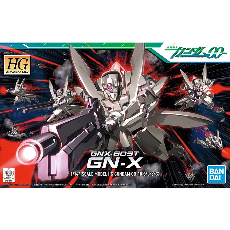 Bandai Genuine Gundam Model Kit Anime Figure HG 1/144 GNX-603T GN-X Collection Gunpla Anime Action Figure Toys for Children