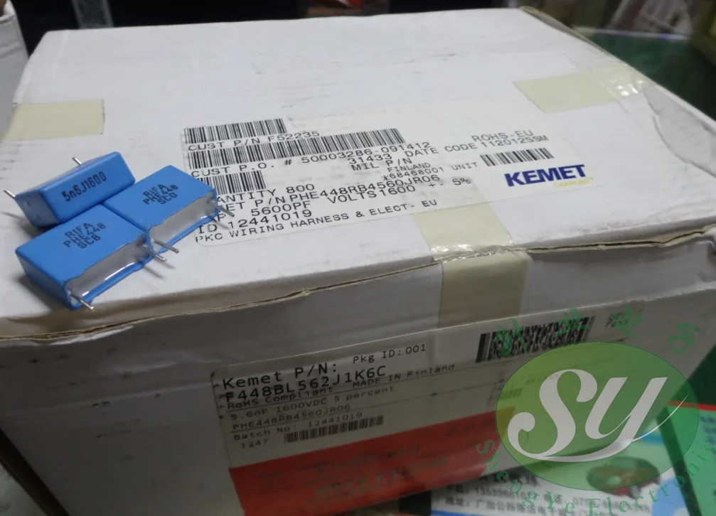 

2019 hot sale 10pcs/30pcs KEMET RIFA PHE448 0.0056uf/1600v 5.6nf 5600pf 5n6 562 brand new free shipping
