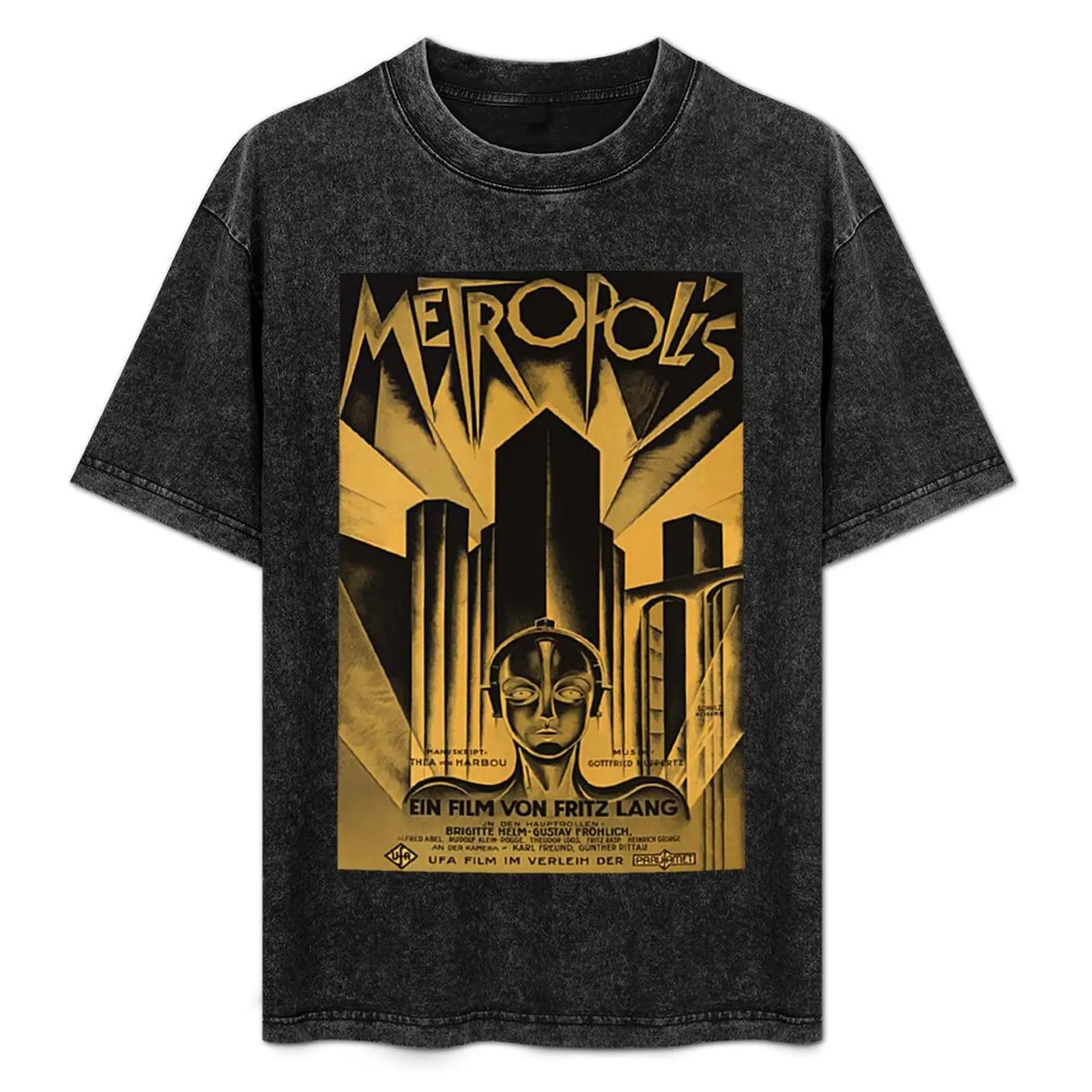 

METROPOLIS-VINTAGE MOVIE POSTER T-Shirt t shirts for man graphic funny cotton t shirt man T-Shirt