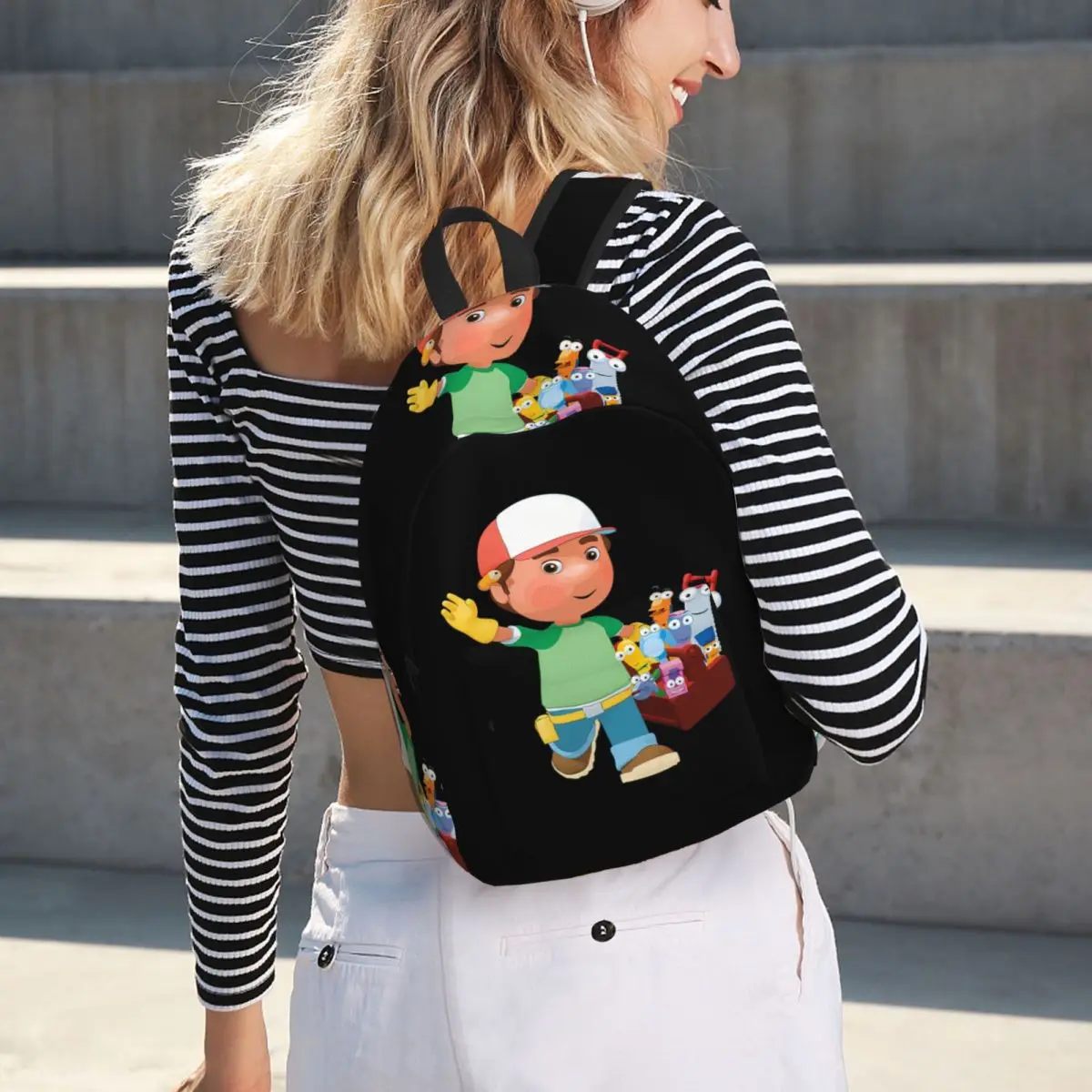 

Handy Manny Student Backpack School Bag Hiking Travel Daypack for Men Women Fashion Bookbag Shoulder Bags