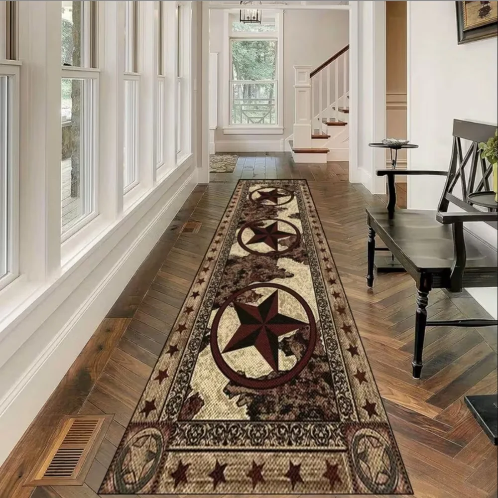 Five Pointed Star Themed Carpet Anti Slip Easy To Clean Durable Perfect for Home Kitchens Corridors or Vacation Home Rugs Carpet
