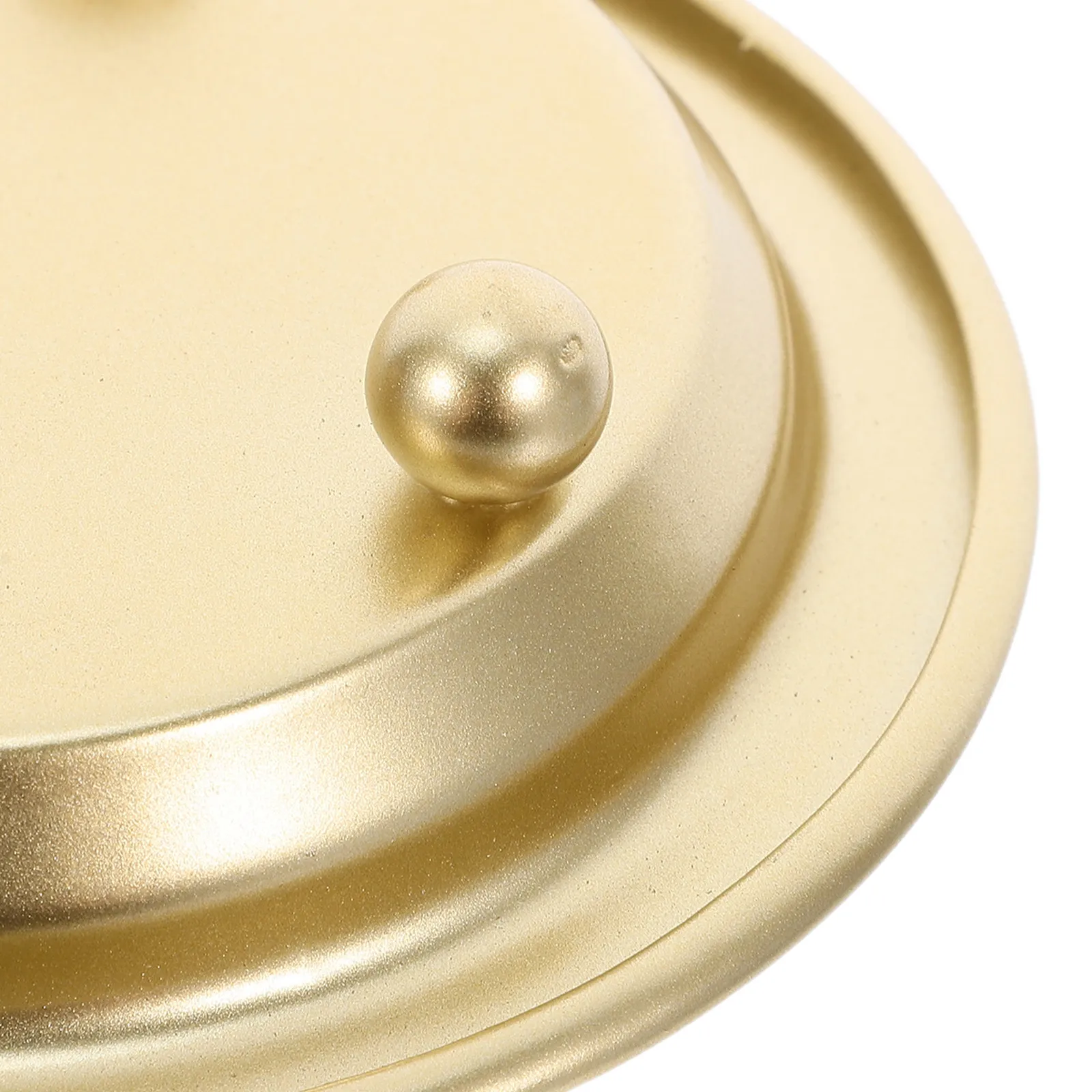 4Pcs Vintage Tray Set Gold Iron Plate Round Porcelain Base Decorative Pillar Holder Wax Catcher Table Decorations view 4