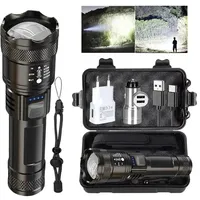 Super Bright LED Flashlight Type-C Rechargeable Long Range Tactical Torch Outdoor Waterproof Emergency Camping Fishing Lantern