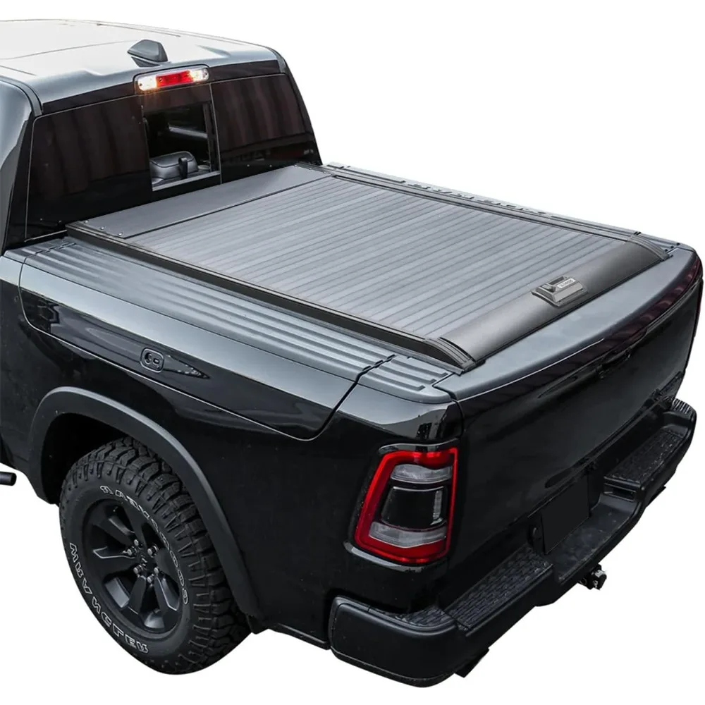

Retractable Truck Bed Tonneau Cover for 2009-2025 rambox 1500 (5’7”/68.4" Bed) Retractable Hard Truck Bed Cover Password Lock