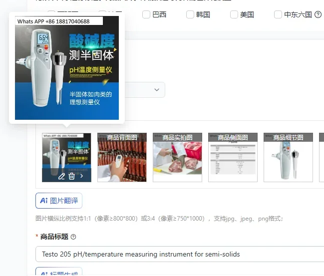 Testo 205 pH/temperature measuring instrument for semi-solids