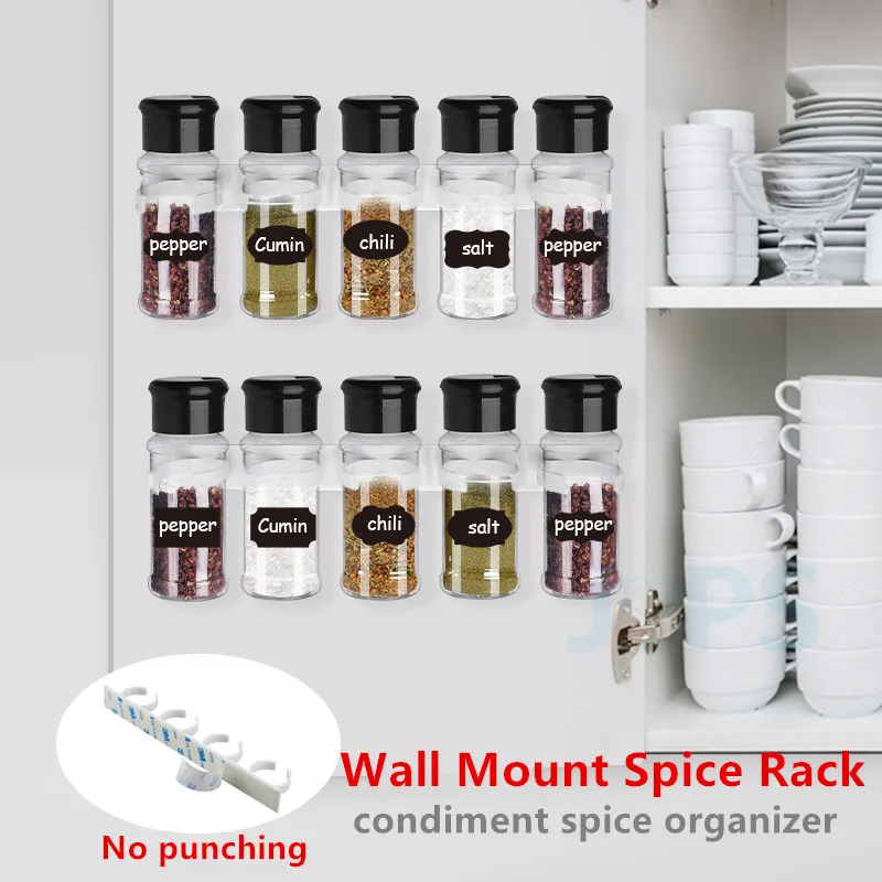 10/20 Pcs Spice Jars Salt and Pepper Shaker Plastic Seasoning Shaker Bottles Spice Organizer Kitchen Spice Rack Spice Jar Set