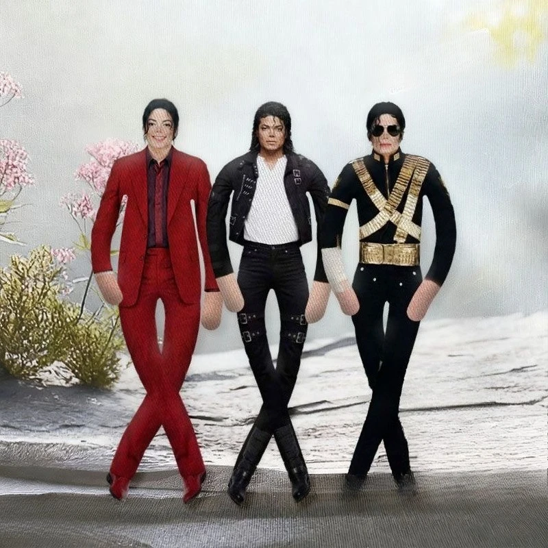 Michael Jackson Requisiten-Puppe Plüschfigur Abstrakte Gelenkbewegliche Puppen Weiche Stoffpuppen Raumdekoration Sammlerstück Geschenk