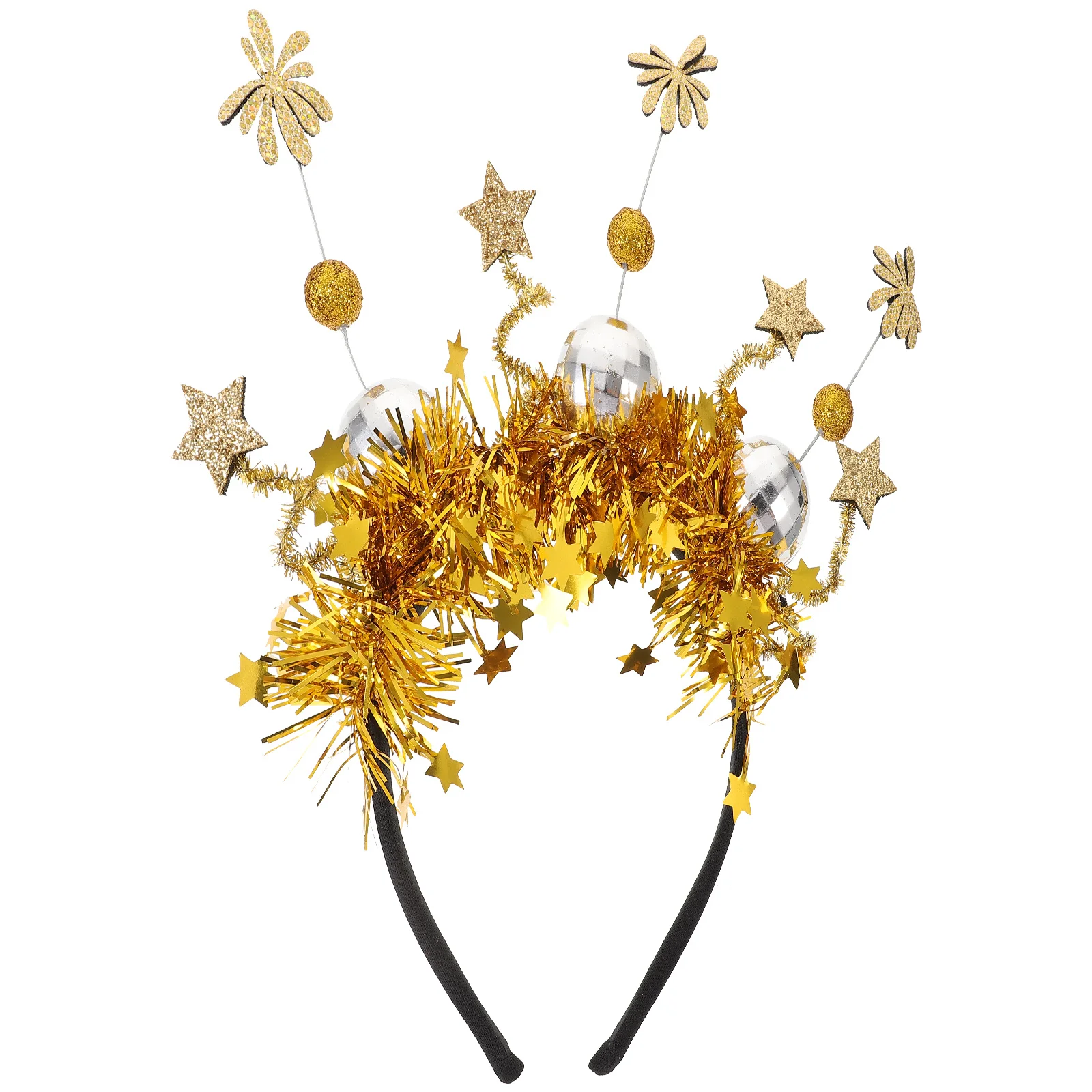 

New Year Headband Firework Tinsel Star Bopper Hair Accessory for Women Men Kids Festival Party Wedding Decoration Photo Prop