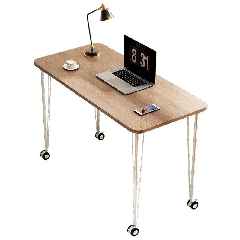 

Mobile Computer Desk With Wheels Height Adjustable Rolling Study Table For Student Home Bedroom Small Apartment Laptop Stand