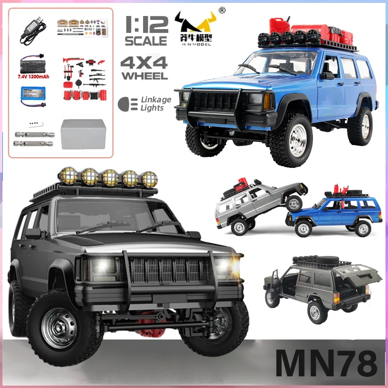 

MN78 1/12 RC Car 4WD RTR Версия 2,4G Пульт дистанционного управления Светодиодный светильник 4X4 Off Road 4WD Альпинистский RC Грузовик Электрический игрушечный автомобиль Подарок для мальчика