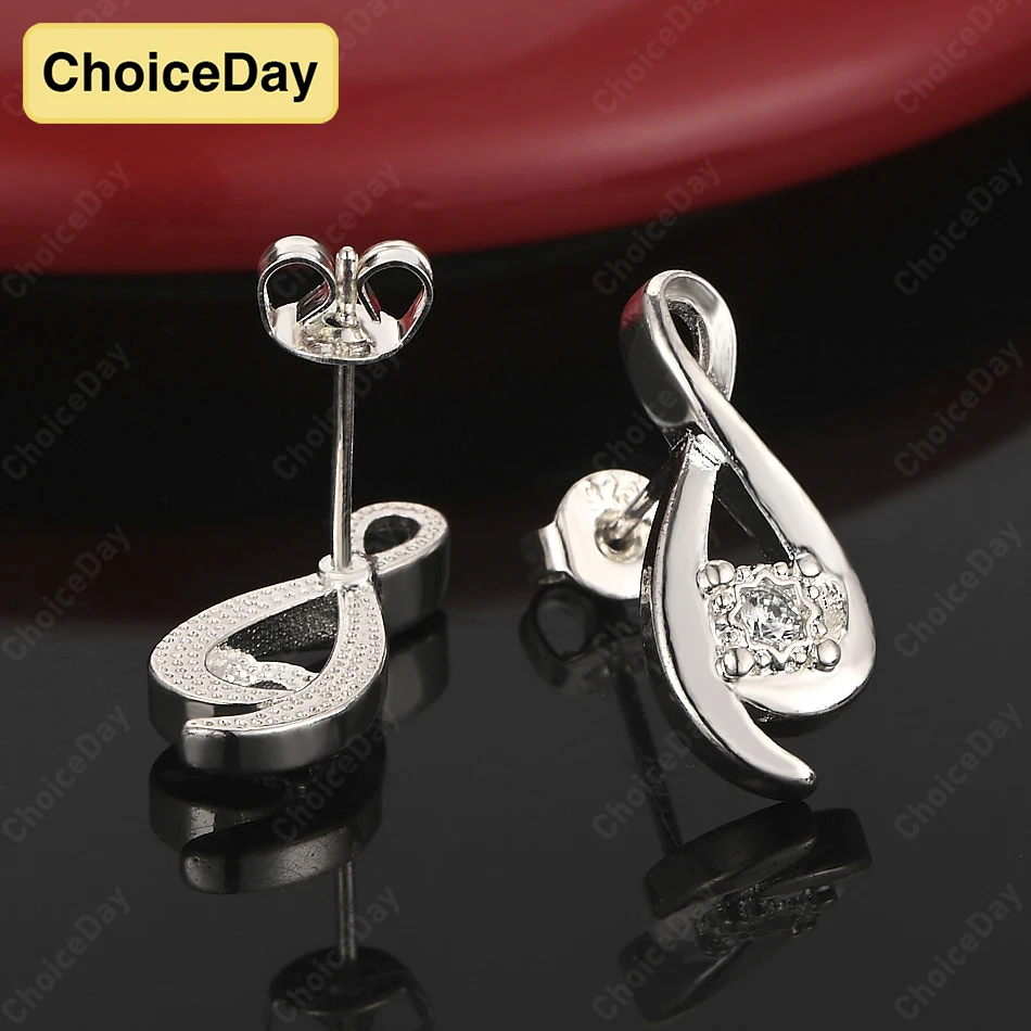 

ChoiceDay 925 Sterling Silver Exquisite Water Drop Zircon Earrings Women Wedding Party Jewelry Accessories Gift