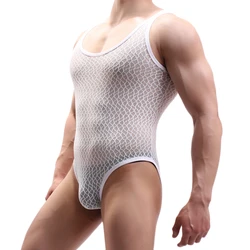 Sexy Men Lace Bodysuits Men's Solid Jockstrap Leotard Underwear Jumpsuits Wrestling Singlet Bodysuit Lingerie Men Body Shapers