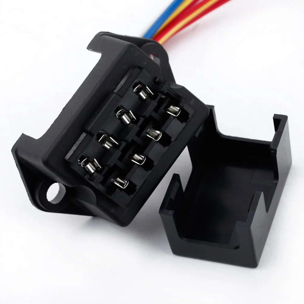 

4-Way 2-Input Fuse Holder Standard Circuit Fuse Board with 15cm Wire For Car Boat Marine Truck (Fuse Not Included)