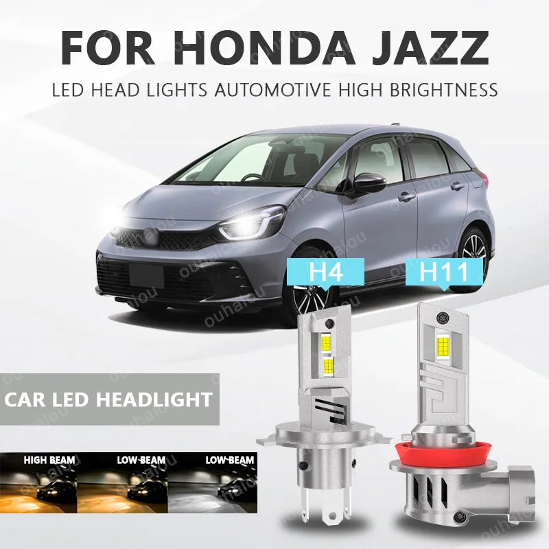 

2Pcs H4 H8 H11 LED Headlight LED Lights Head Lamp for Car LED Headlight Bulb with heat sink For HONDA Jazz