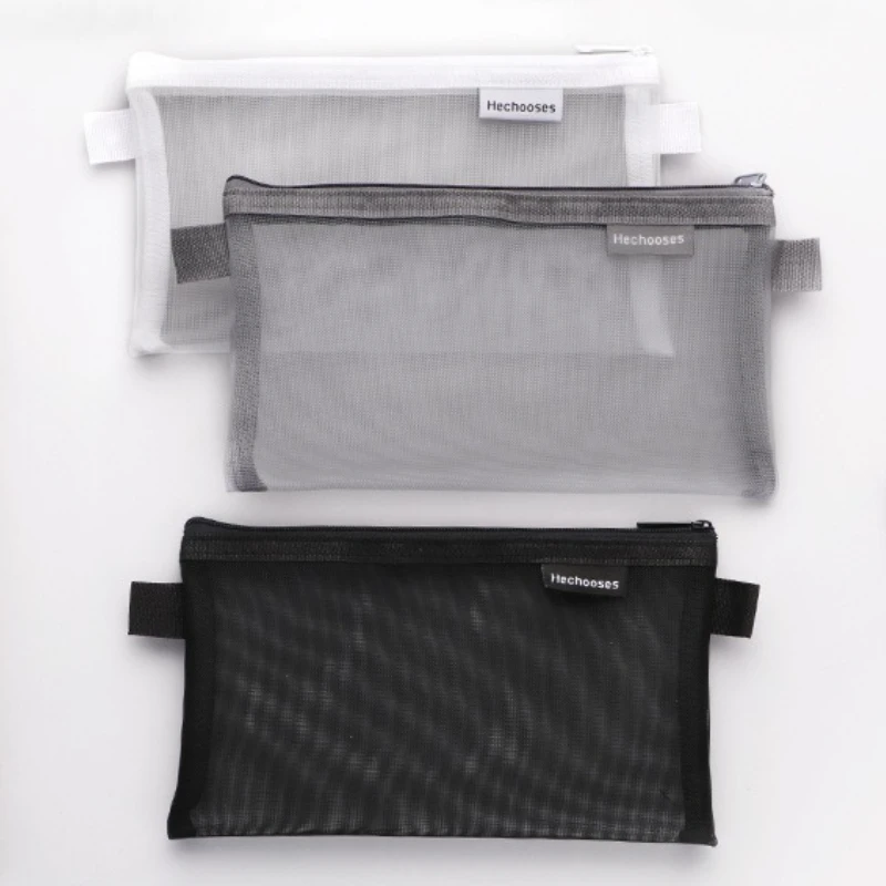 مقلمة شبكية شفافة - مساحة تخزين ذات سعة كبيرة، محمولة وبسيطة، يجب اقتناؤها للامتحانات الطلاب