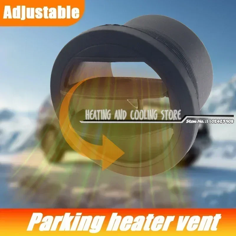 2Pcs 42/60/75/90mm Parking Diesel Heater Warm Air Vent Duct Pipe Outlet Rotatable Exhaust Joiner Connectorr For Truck VAN Camper