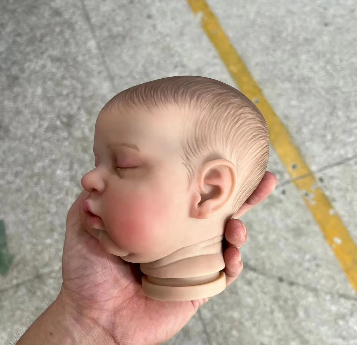 Npk boneca terminada de 19 polegadas, kits de pelúcia já pintados, boneca muito realista com muitos detalhes, veias, brinquedos dyi