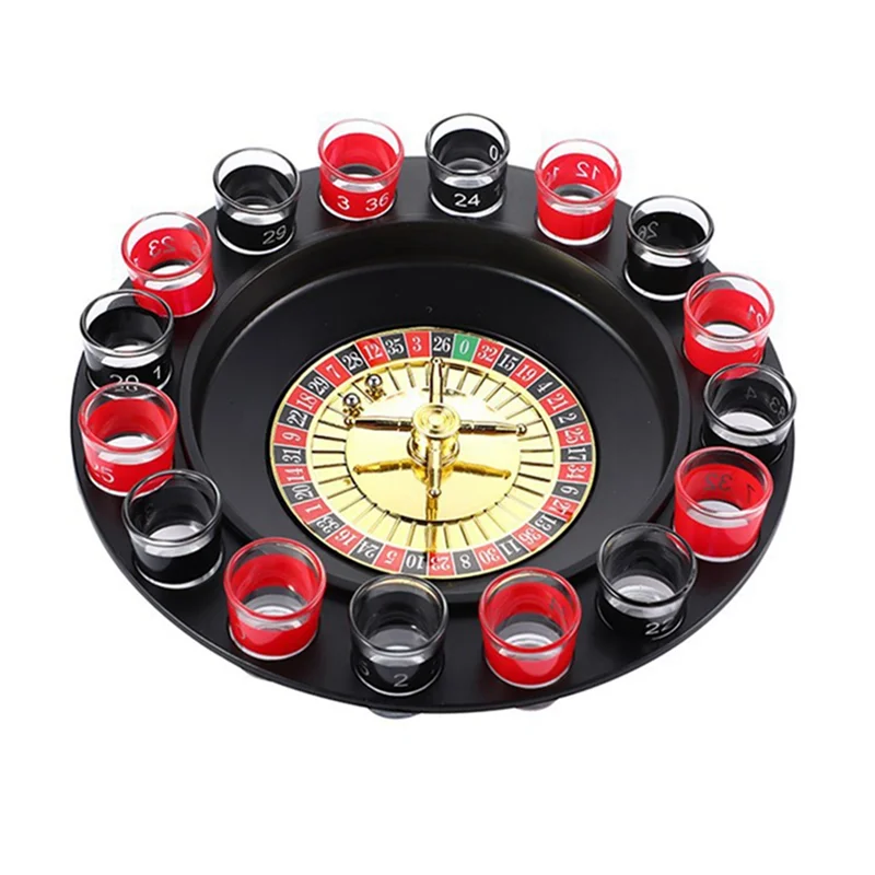 

AM-16-Hole Russian Roulette Wheel Wine Glass Game KTV Roulette Game Wine Glass Wheel